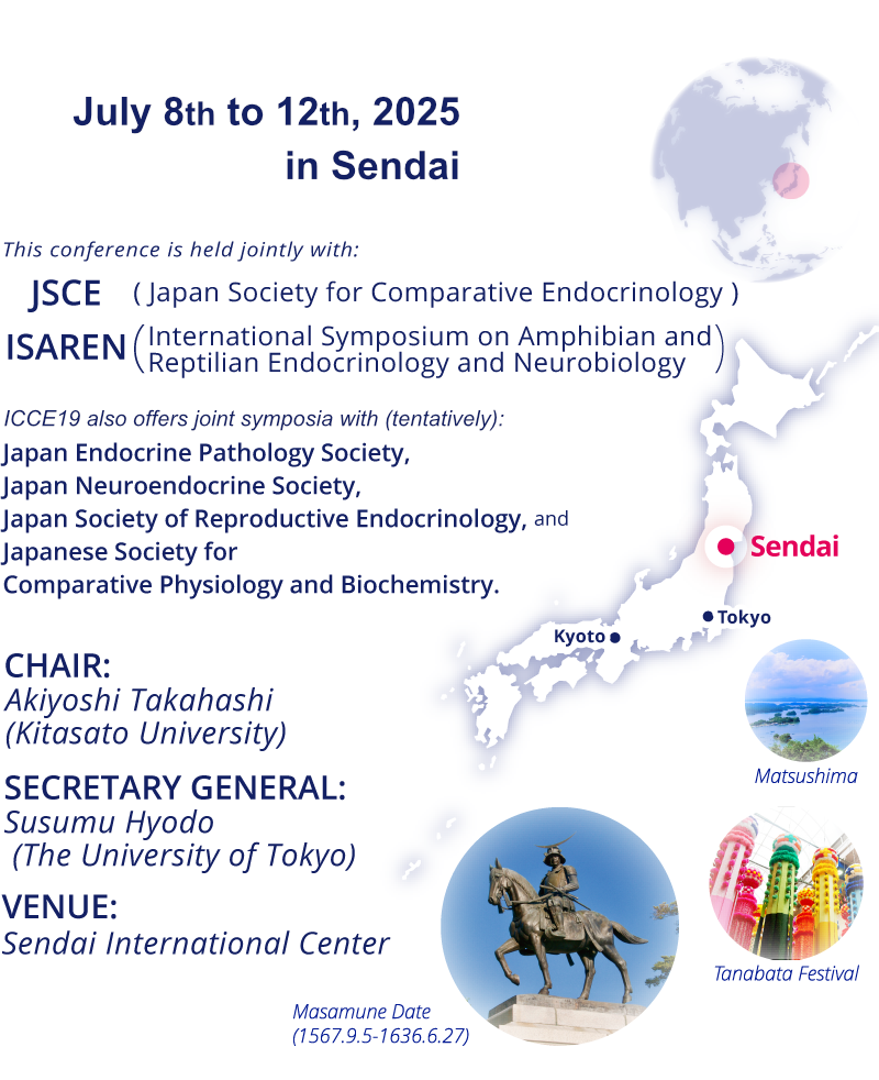 Date: June 21st-25th, 2021 / Chair: Akiyoshi Takahashi / Secretary General: Susumu Hyodo / Venue: Sendai International Center
