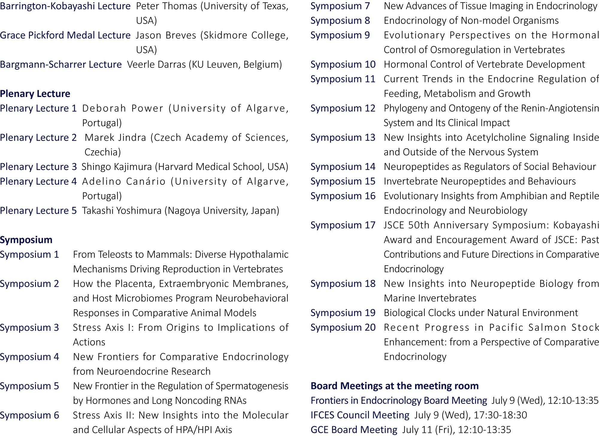 Program at a glance